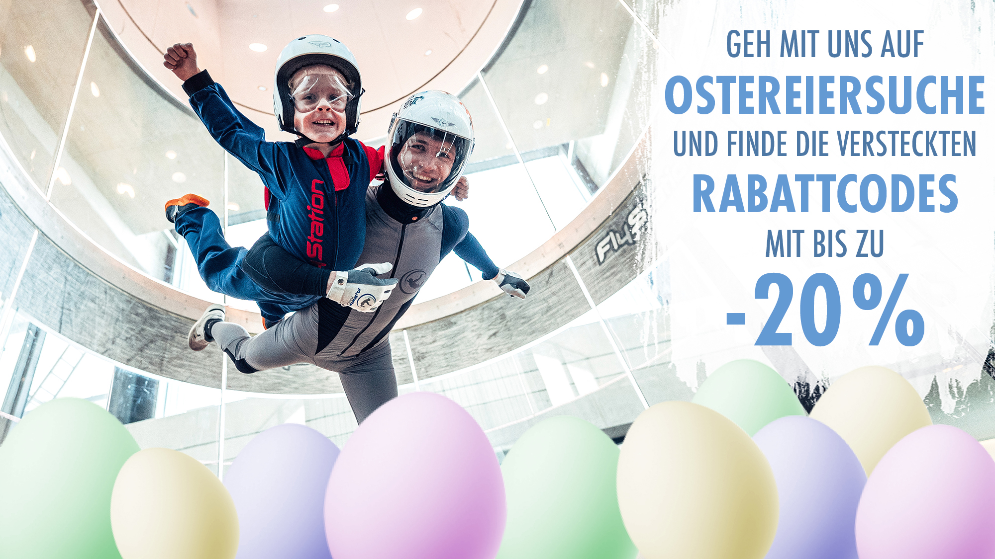 Eiersuche Rabattaktion FlyStation Bodyflying